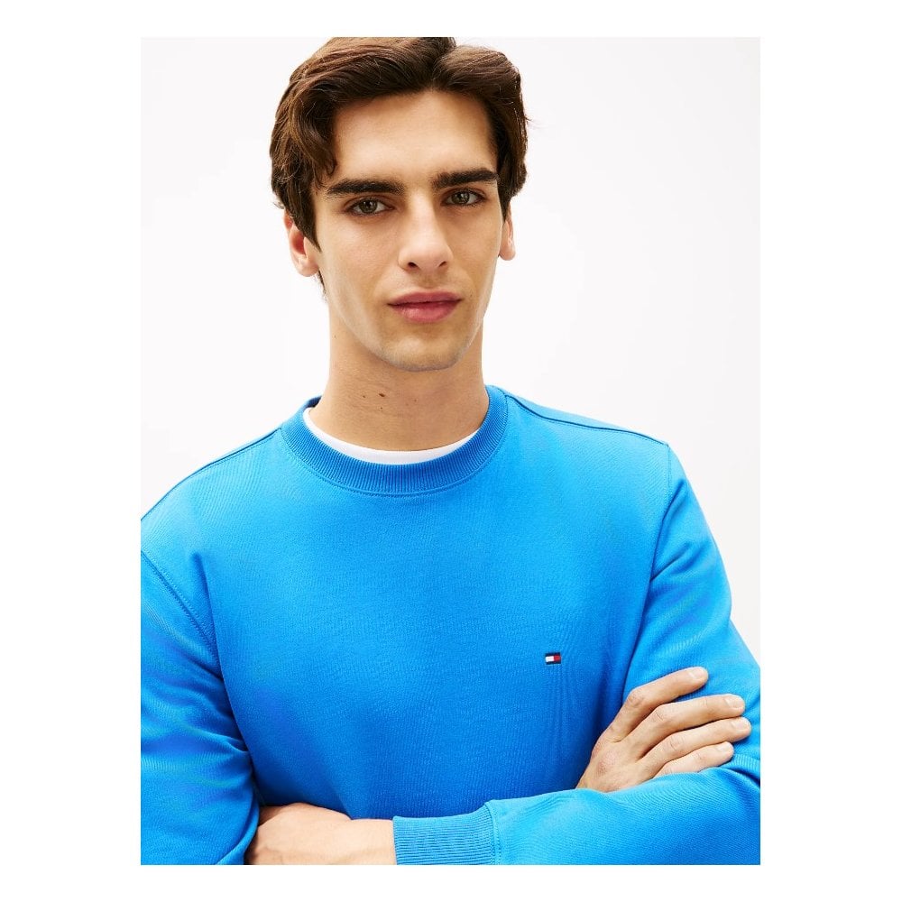 Embroidery Flag Terry Essential Crew Neck Sweatshirt
