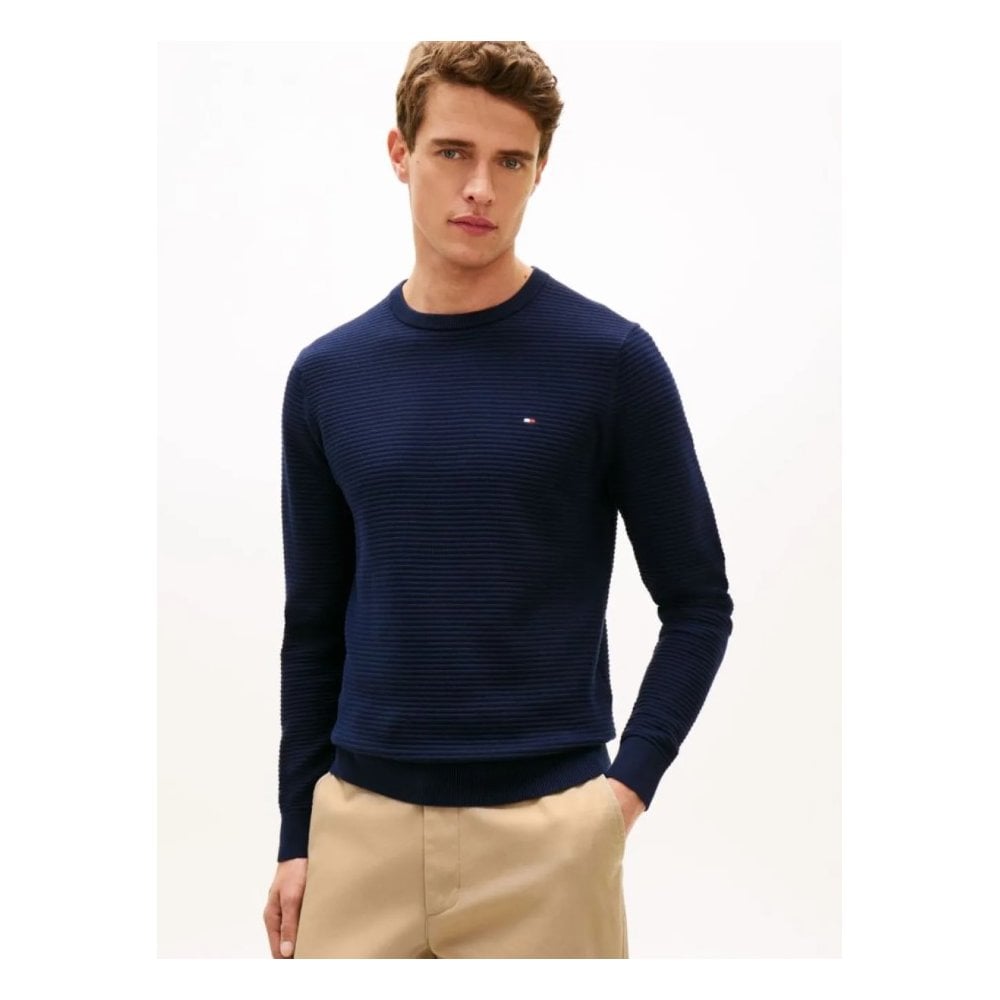 Textured Knit Crew Neck Jumper