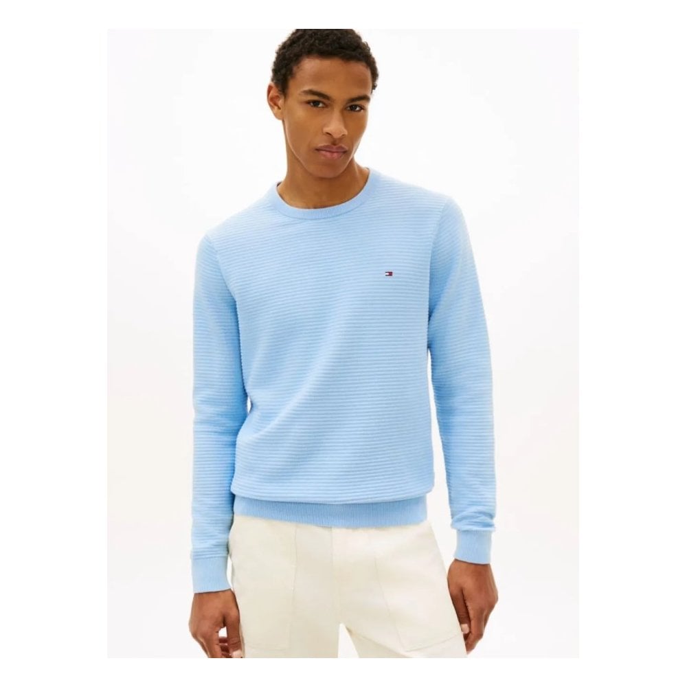 Textured Knit Crew Neck Jumper