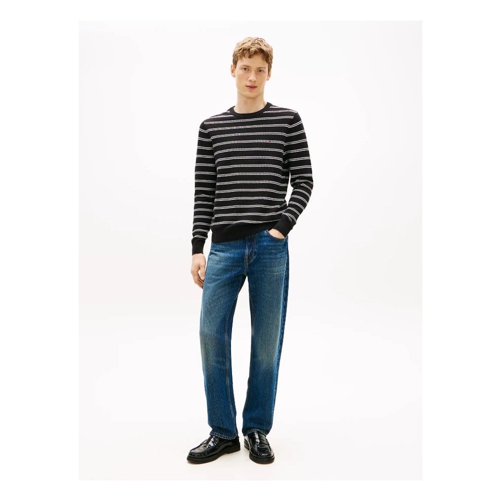 Textured Knit Crew Neck Jumper