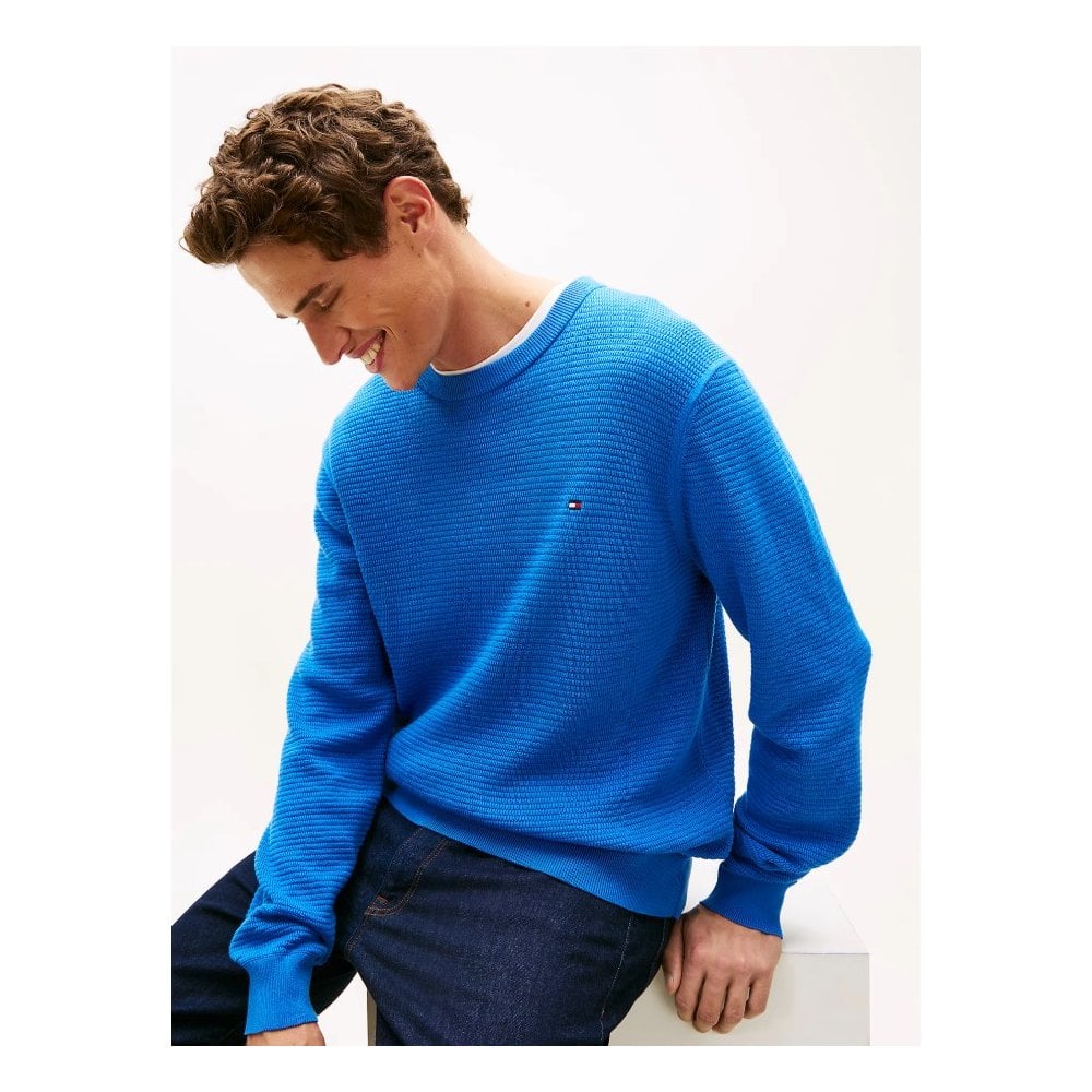 Textured Knit Crew Neck Jumper