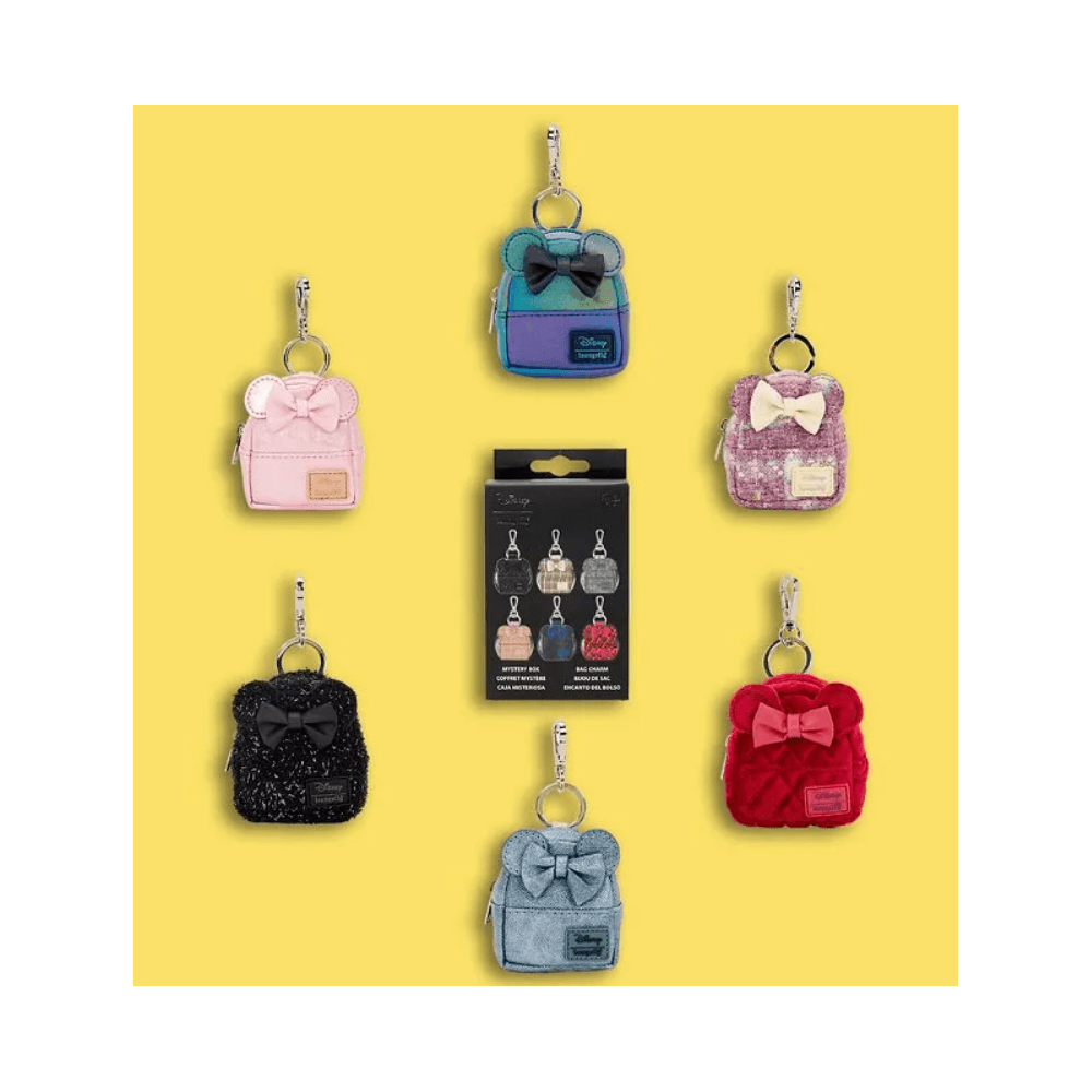 LF DISNEY MINNIE MOUSE GLITTER MYSTERY MINI BACKPACK BAG CHARMS - EACHES