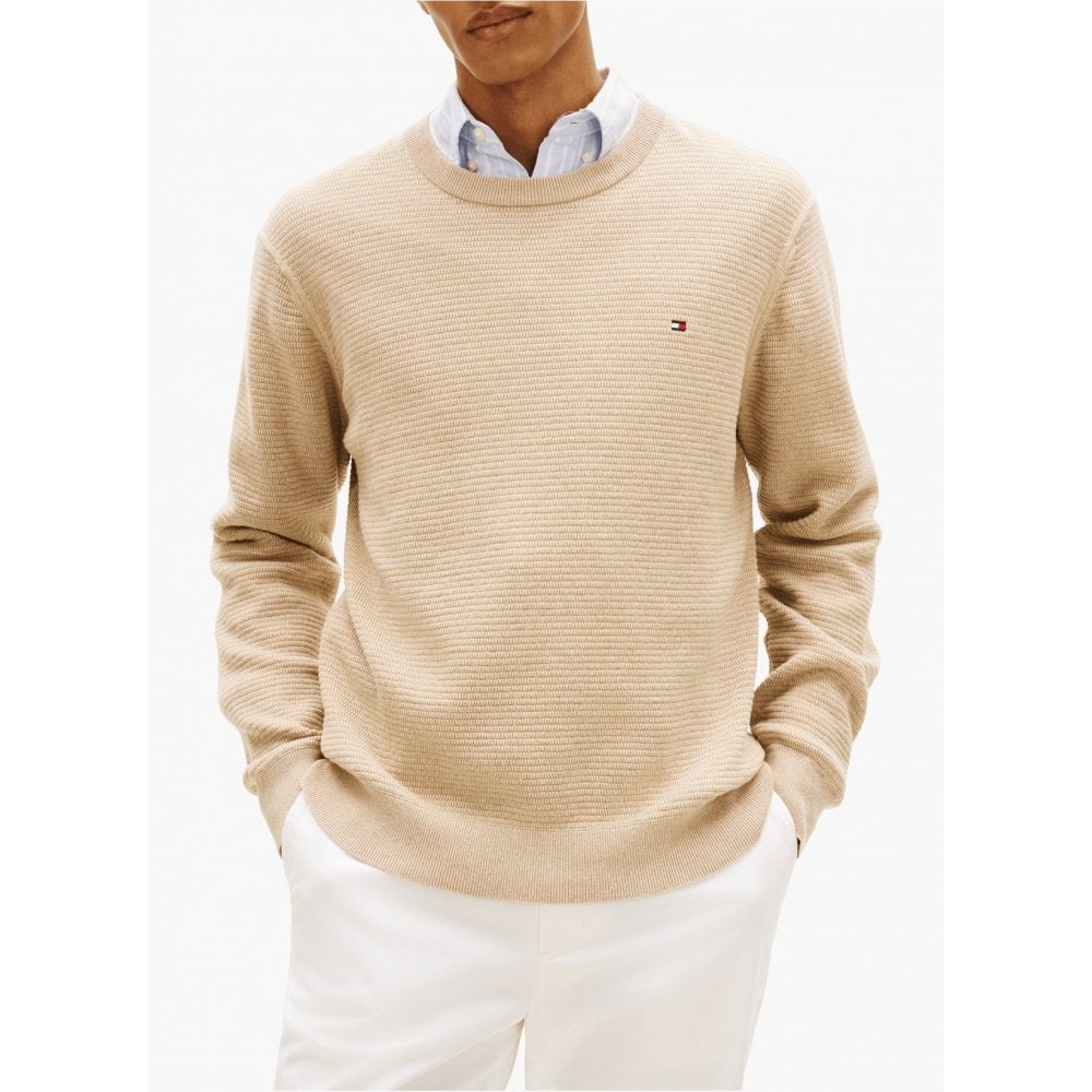 Textured Knit Crew Neck Jumper