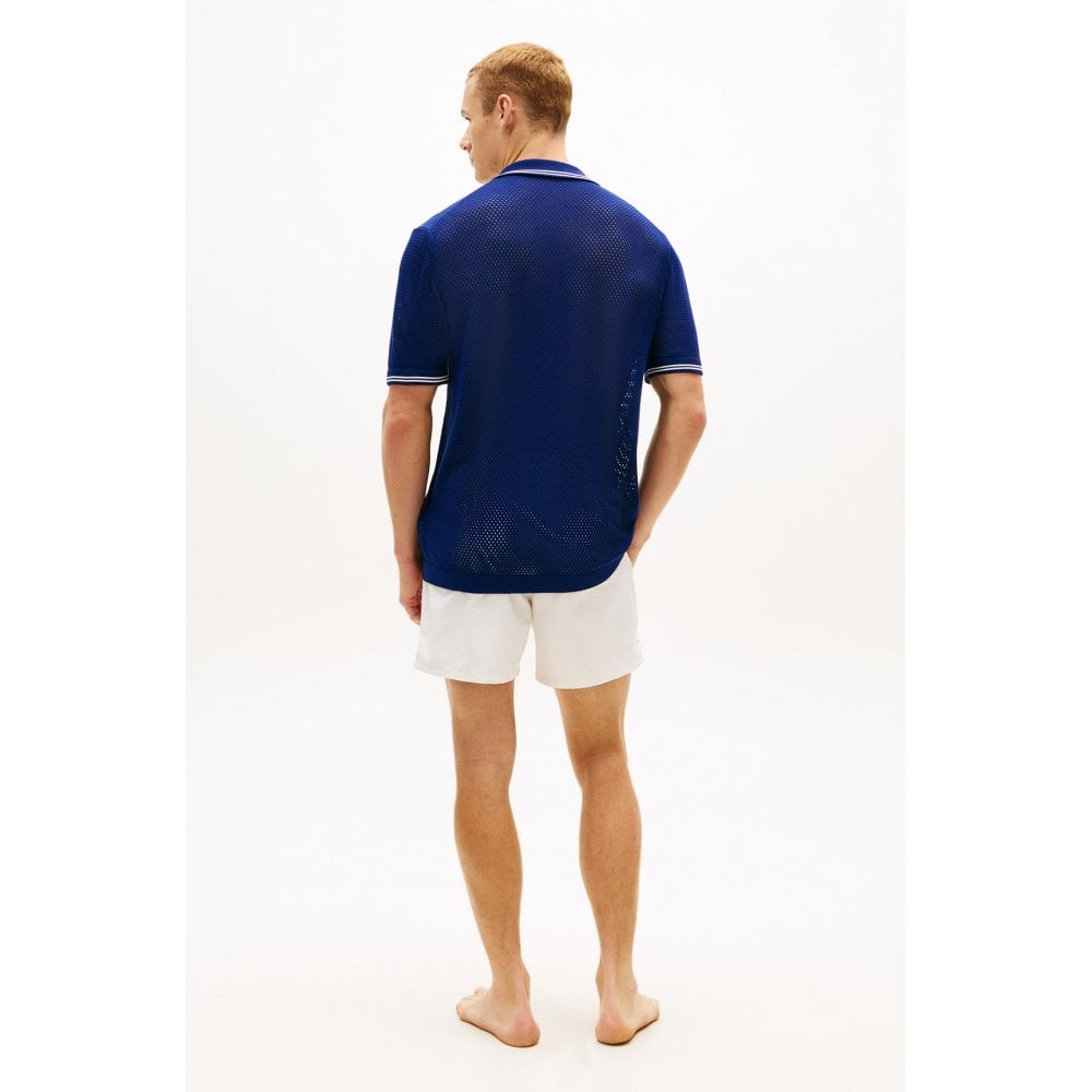 Open Knit Notched Shirt