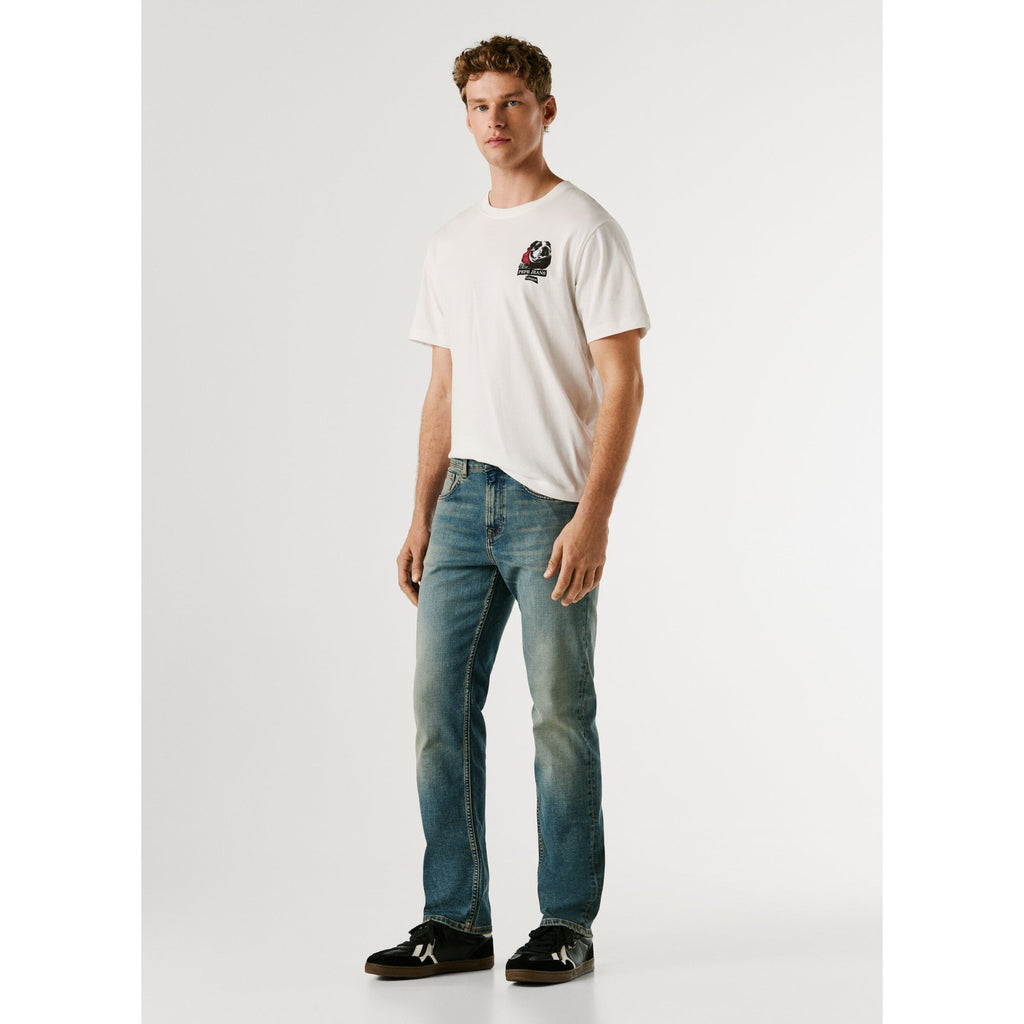 Cash Straight Fit Mid-Rise Jeans