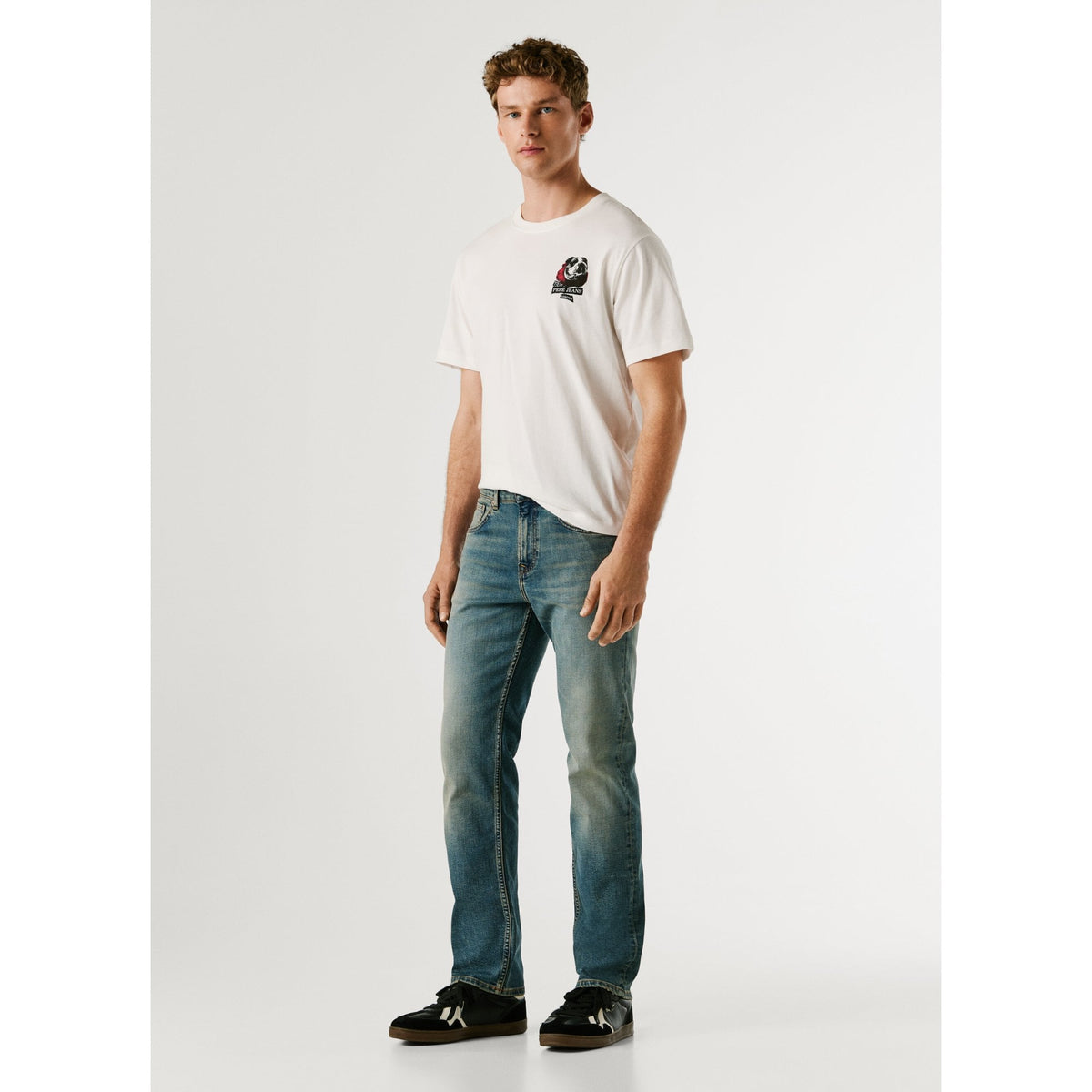 Cash Straight Fit Mid-Rise Jeans