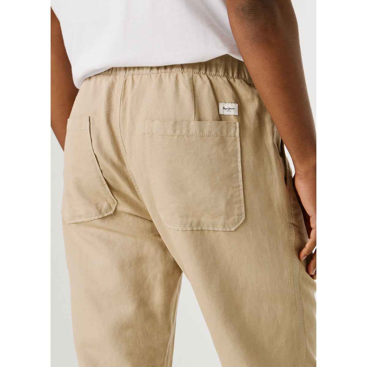 Pull On Comfort Linen Chino Trousers