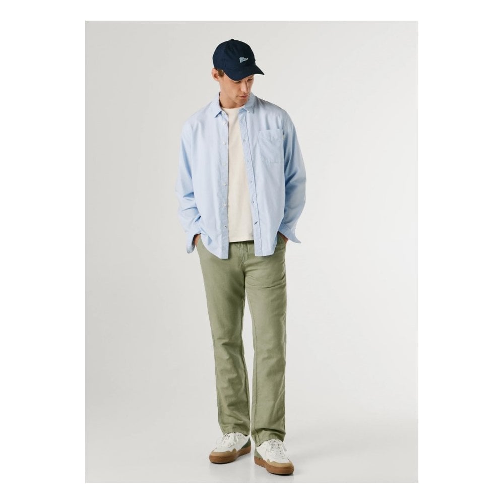 Pull On Comfort Linen Chino Trousers