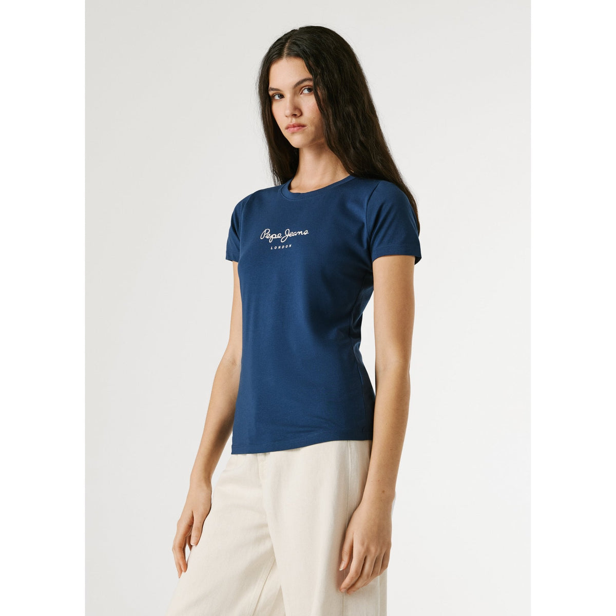 New Virginia Slim Fit Logo Print T-Shirt
