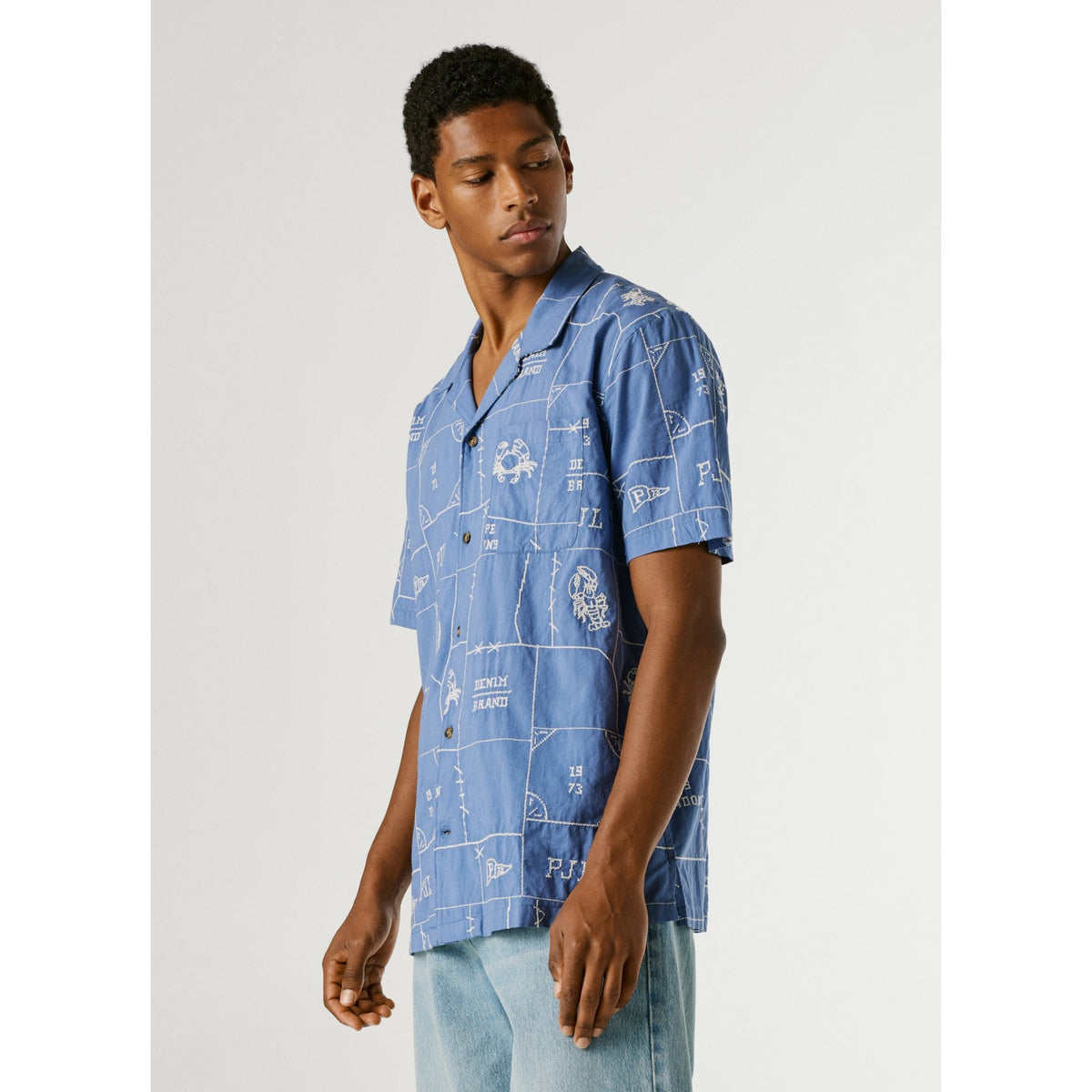 Perot Cuban Collar Short Sleeve Poplin Shirt