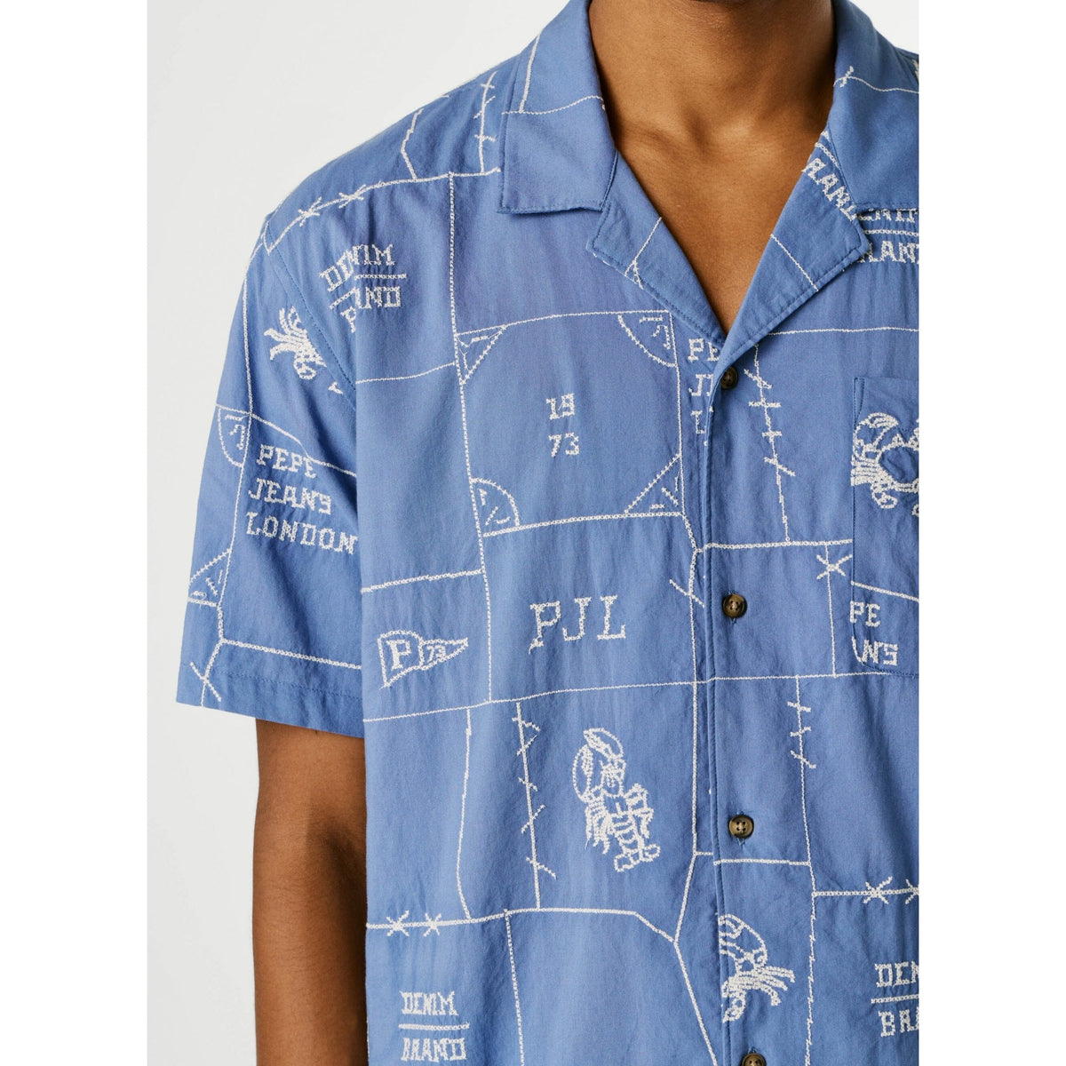 Perot Cuban Collar Short Sleeve Poplin Shirt