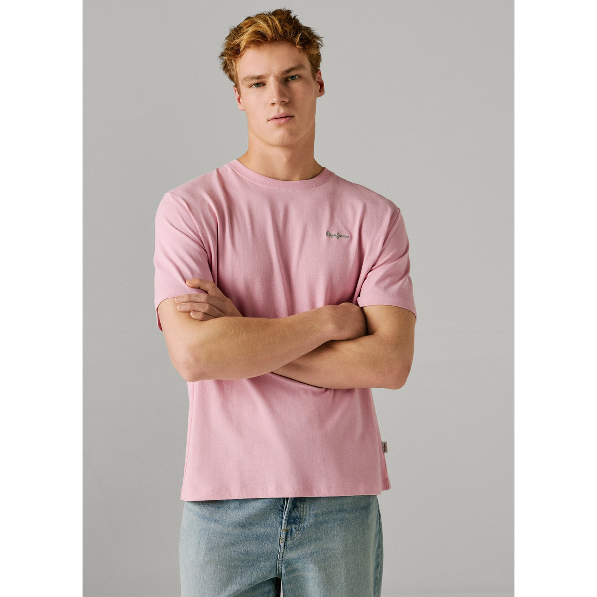 Connor Regular Fit Contrast Logo Print T-Shirt