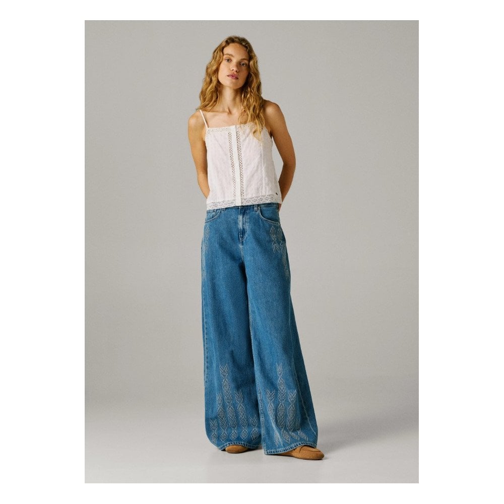 Jaimy Ikat High Waist Wide Fit Jeans
