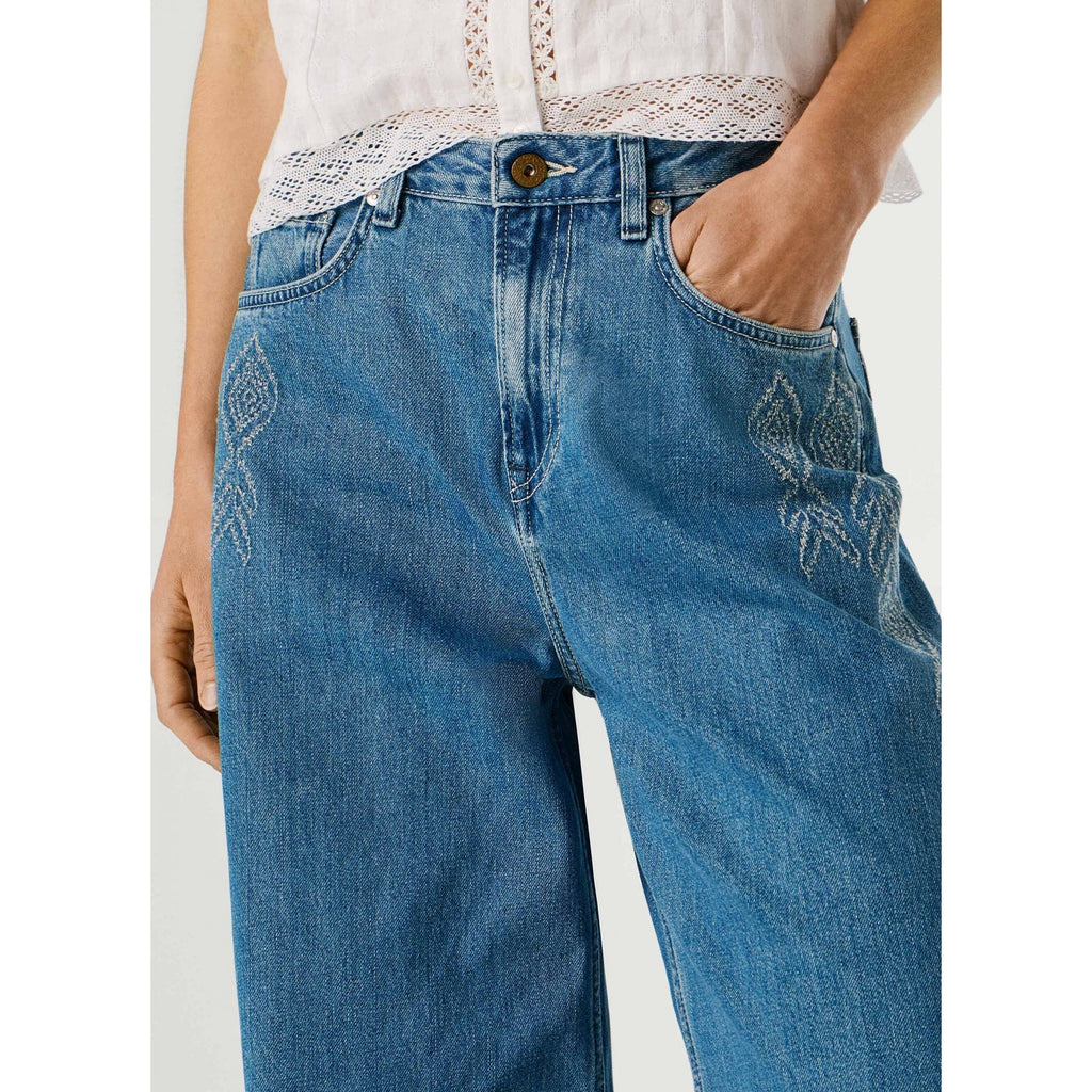 Jaimy Ikat High Waist Wide Fit Jeans