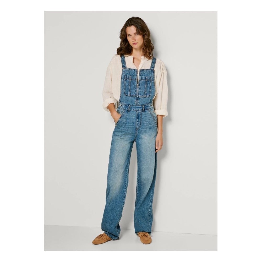 Elia Regular Fit Denim Maxi Dungarees