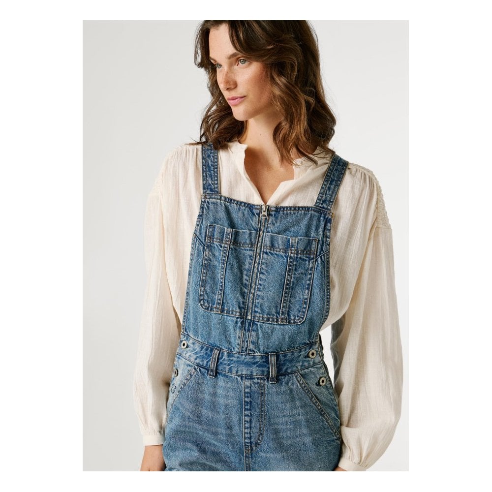 Elia Regular Fit Denim Maxi Dungarees