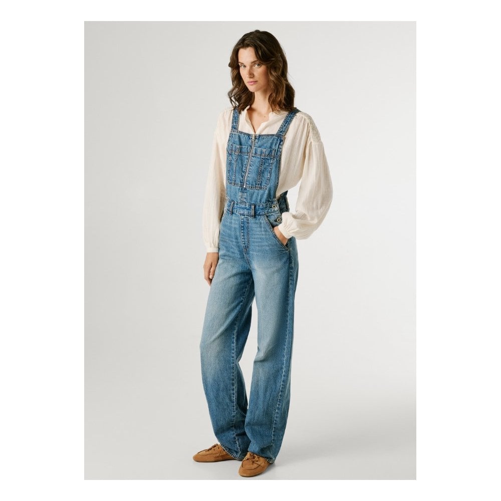 Elia Regular Fit Denim Maxi Dungarees