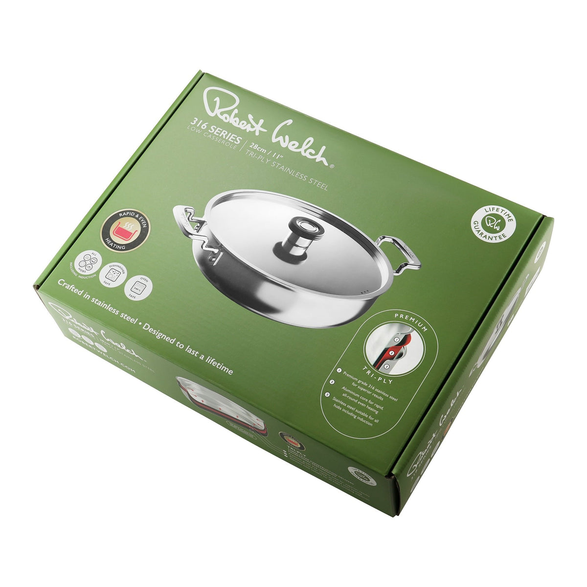 316 Series Cookware Bright Low Casserole
