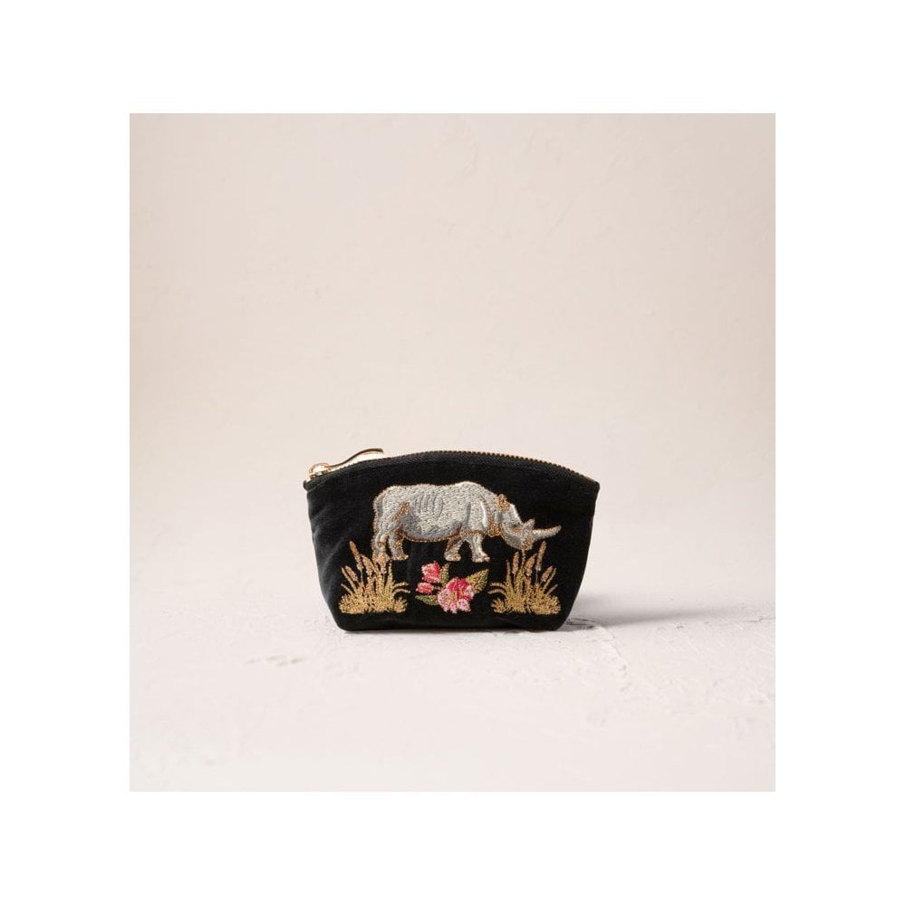 Wild Rhino Velvet Coin Purse