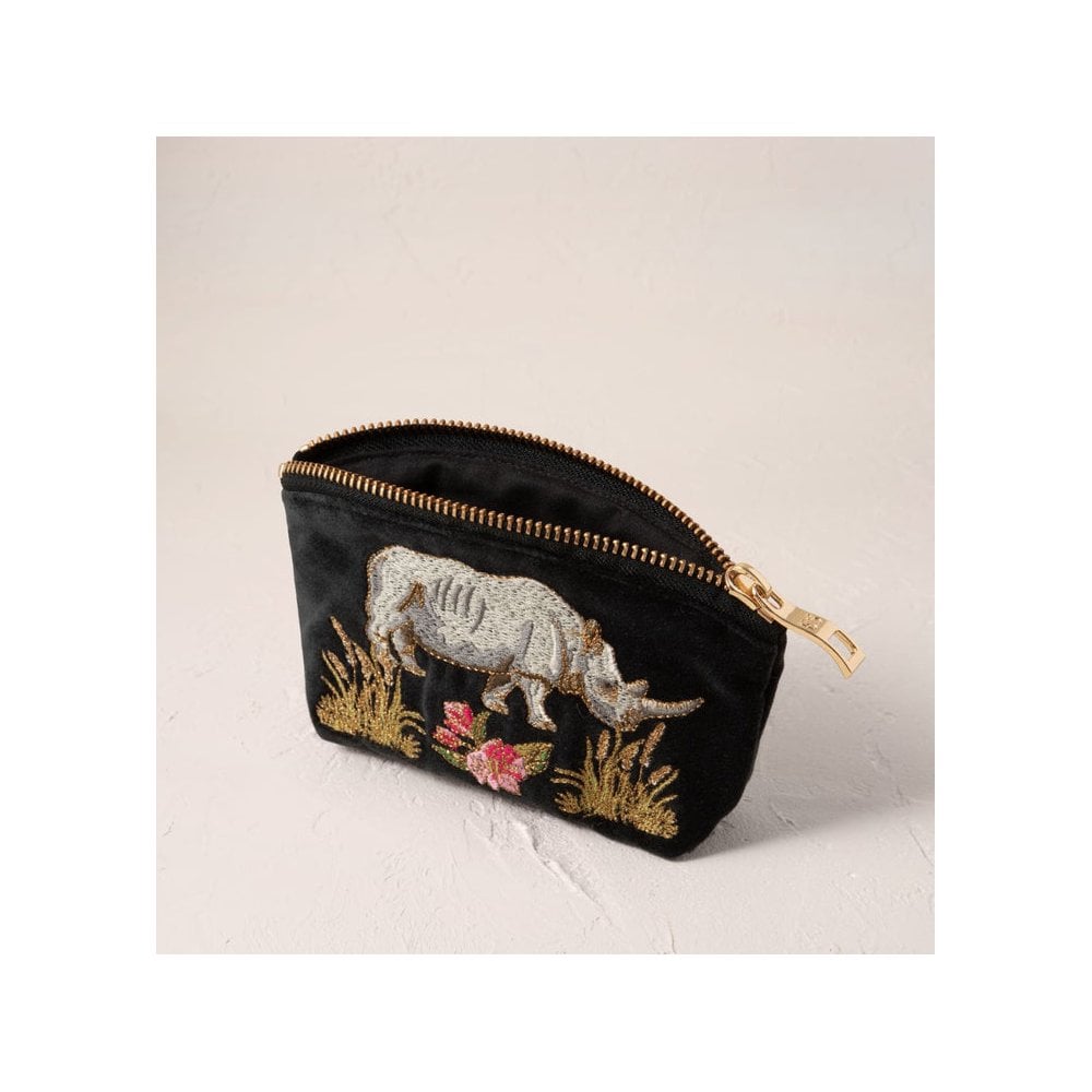 Wild Rhino Velvet Coin Purse
