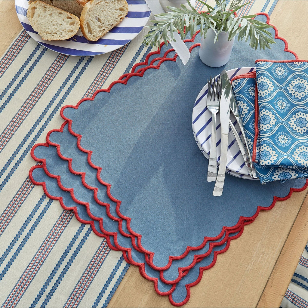 Scallop Trim Placemat - Set of 2