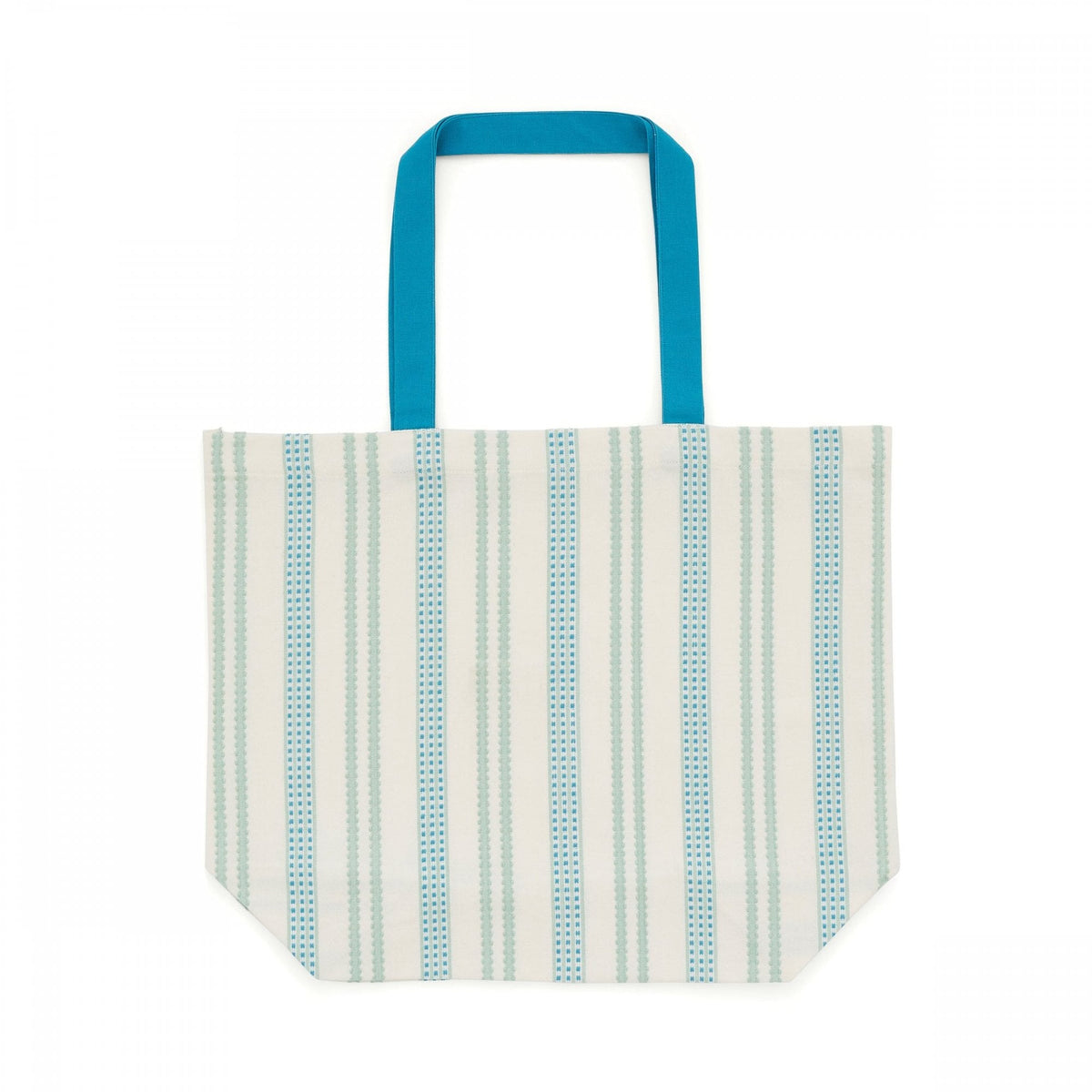 Ticking Stripe Woven Tote Bag