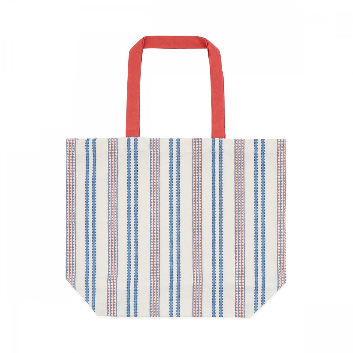 Ticking Stripe Woven Tote Bag