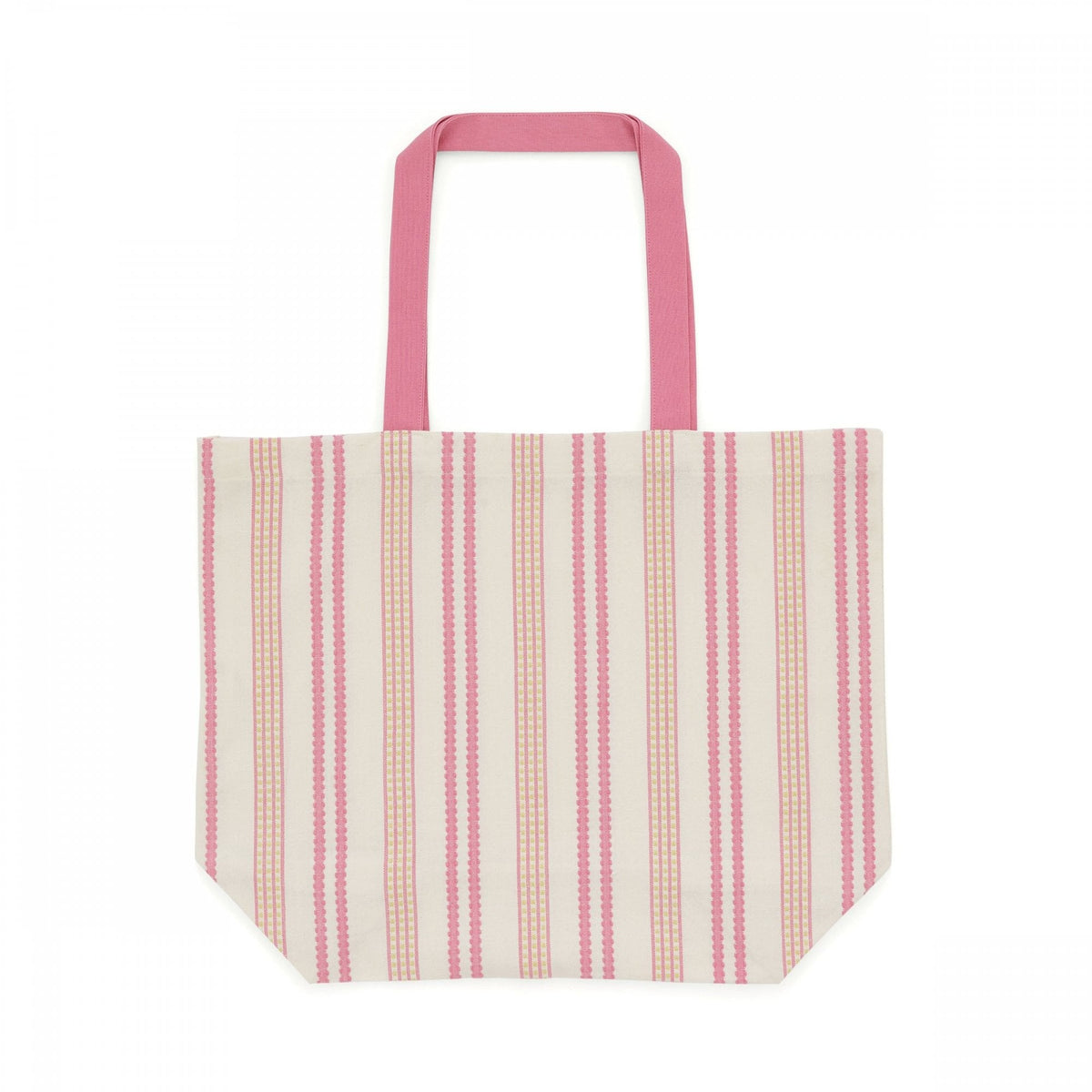 Ticking Stripe Woven Tote Bag