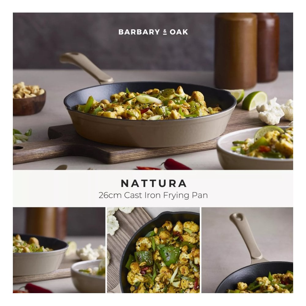 Nattura Cast Iron Round Fry Pan 26cm