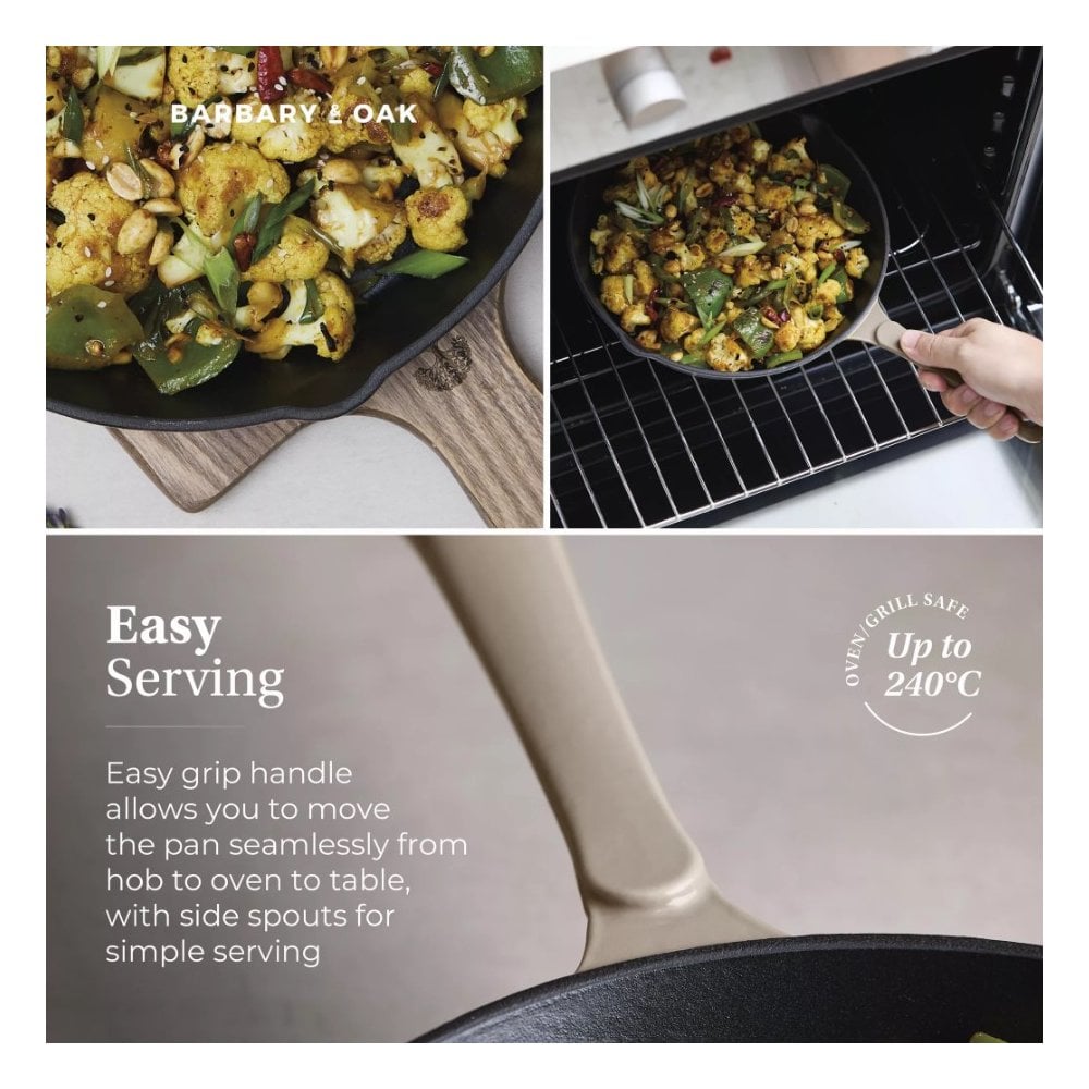 Nattura Cast Iron Round Fry Pan 26cm