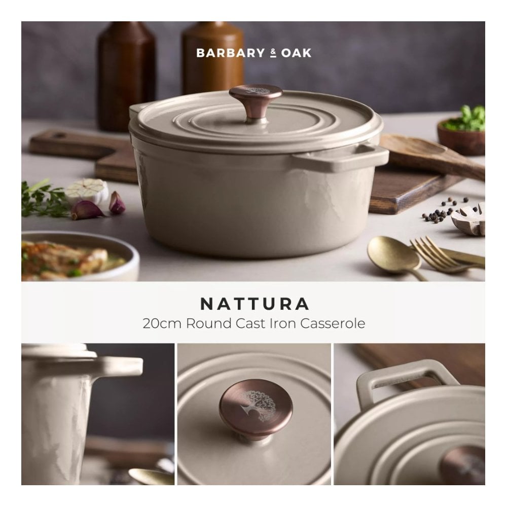 Nattura Cast Iron Round Casserole