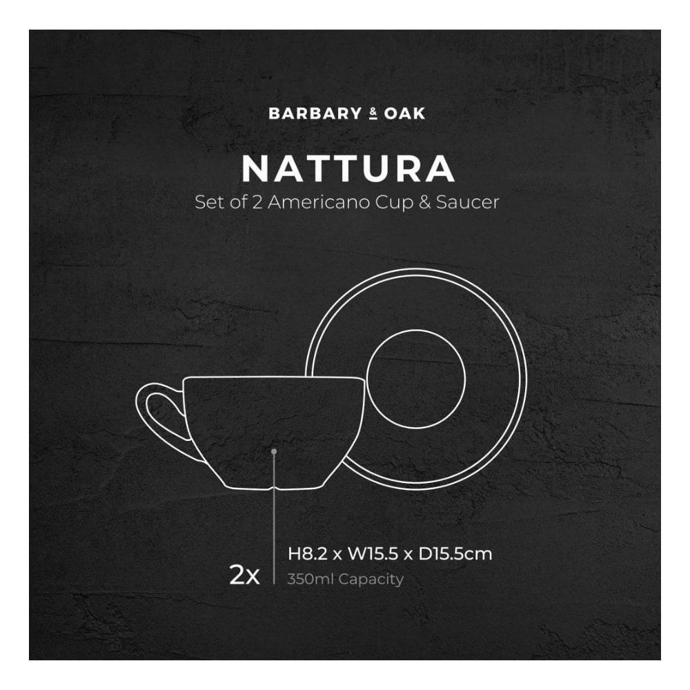 Nattura Americano Cup & Saucer - Set of 2