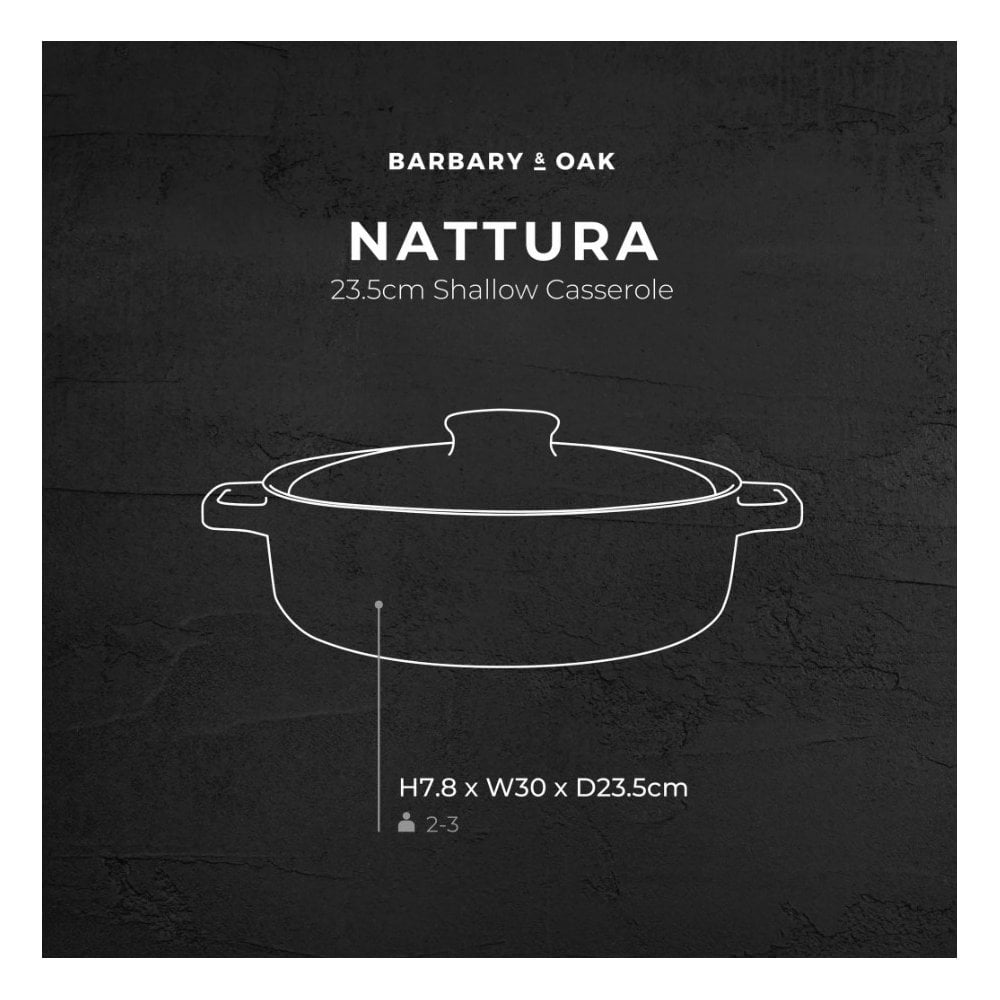 Nattura Shallow Casserole 23.5cm