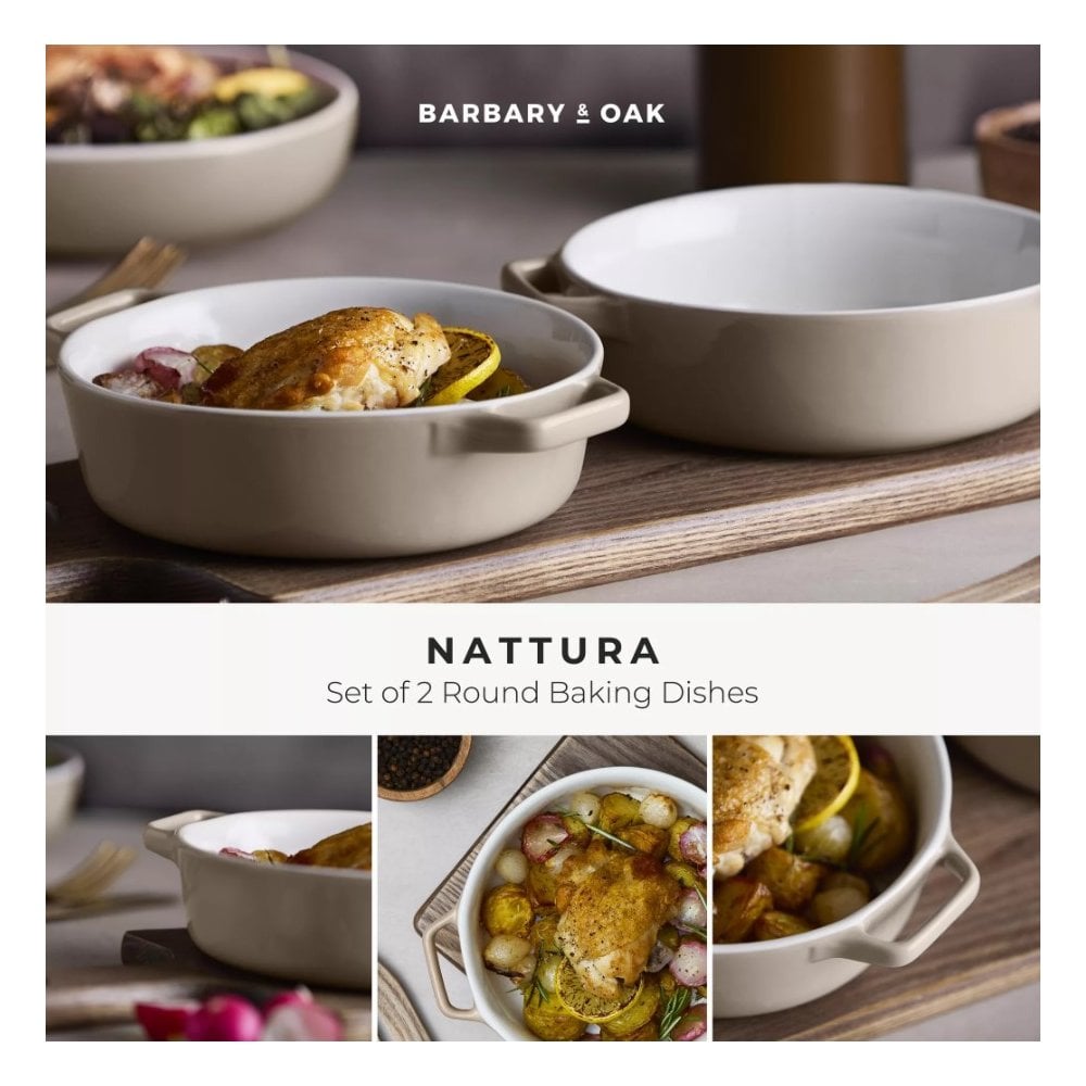 Nattura Round Baking Dishes - Set of 2