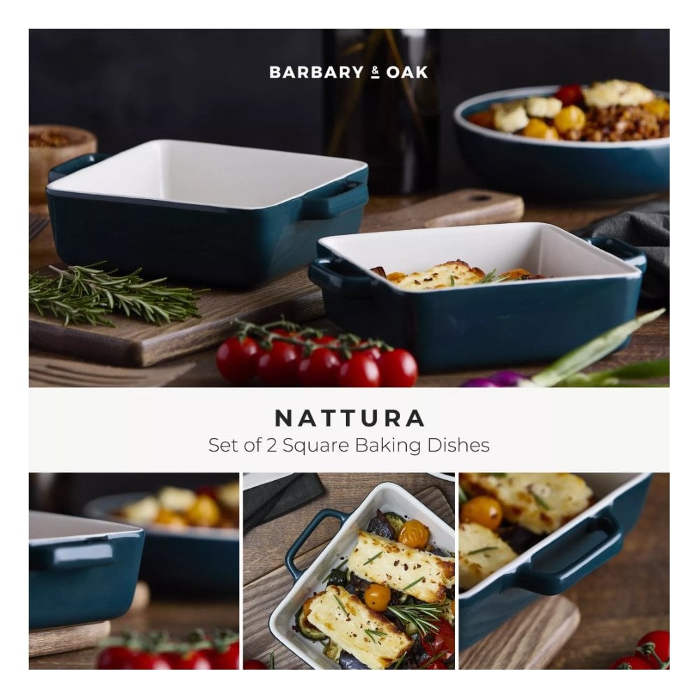 Naturra Square Baking Dishes - Set of 2