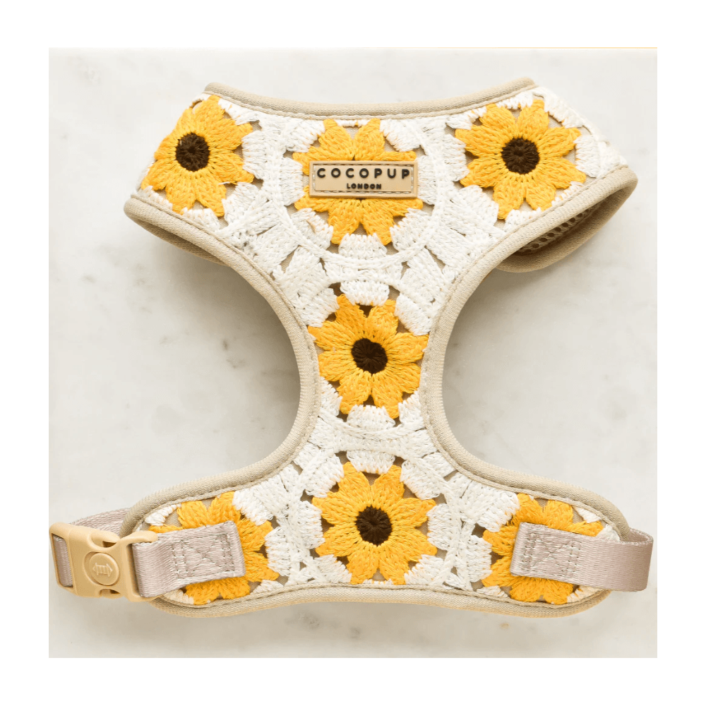 Sunflower Patch Adjustable Dog Harness