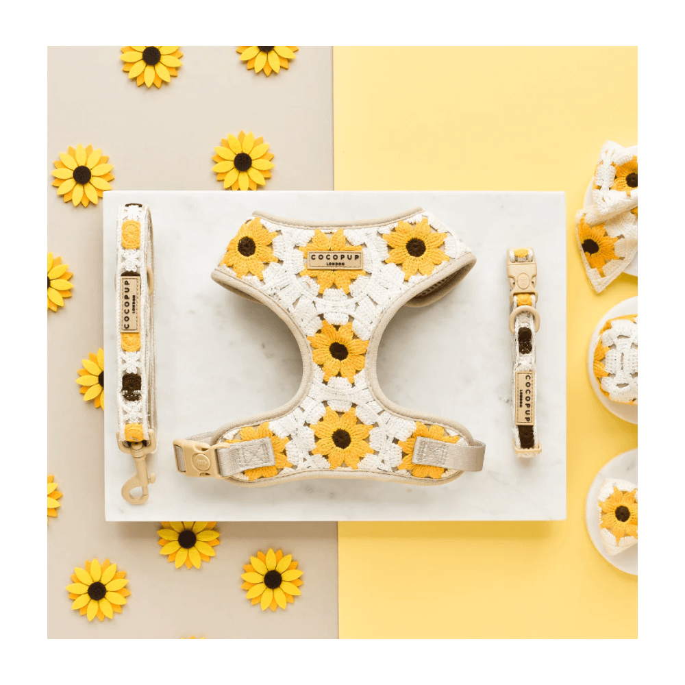 Sunflower Patch Adjustable Dog Harness