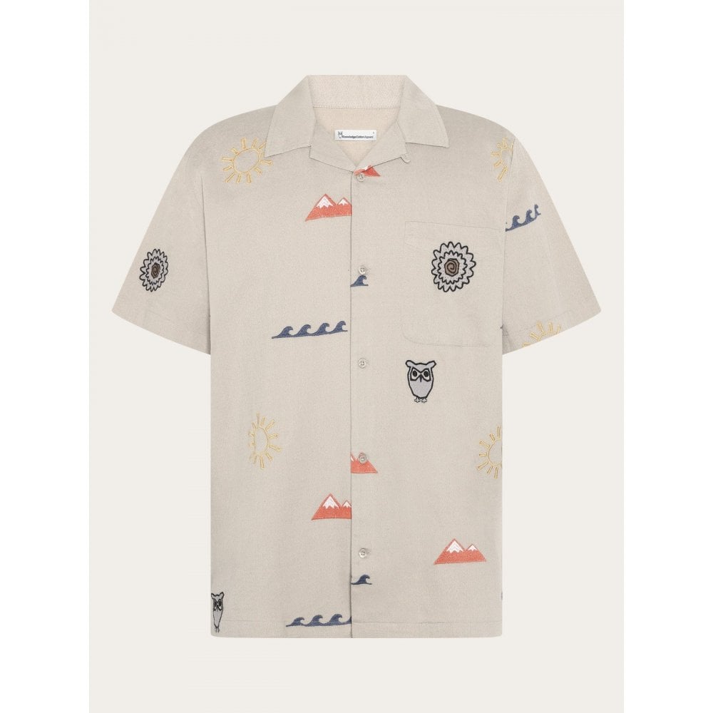 Relaxed Embroidery Short Sleeve Shirt