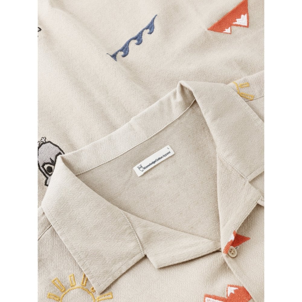 Relaxed Embroidery Short Sleeve Shirt