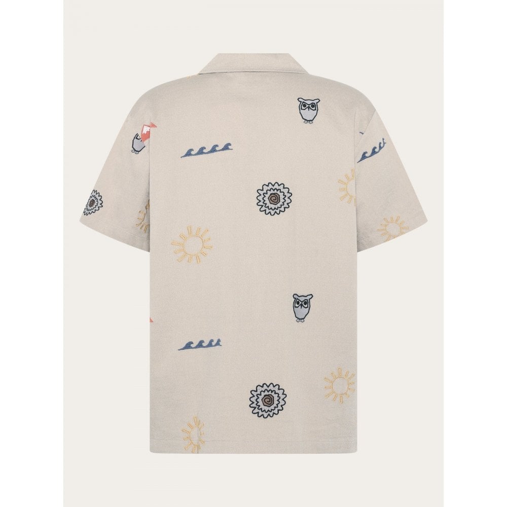 Relaxed Embroidery Short Sleeve Shirt