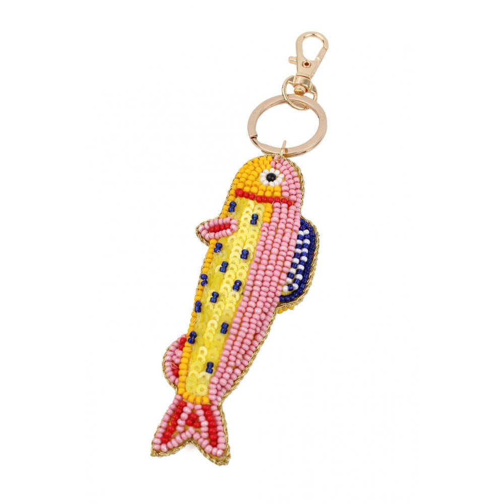 Yellow & Pink Fish Keyring/Bag Charm