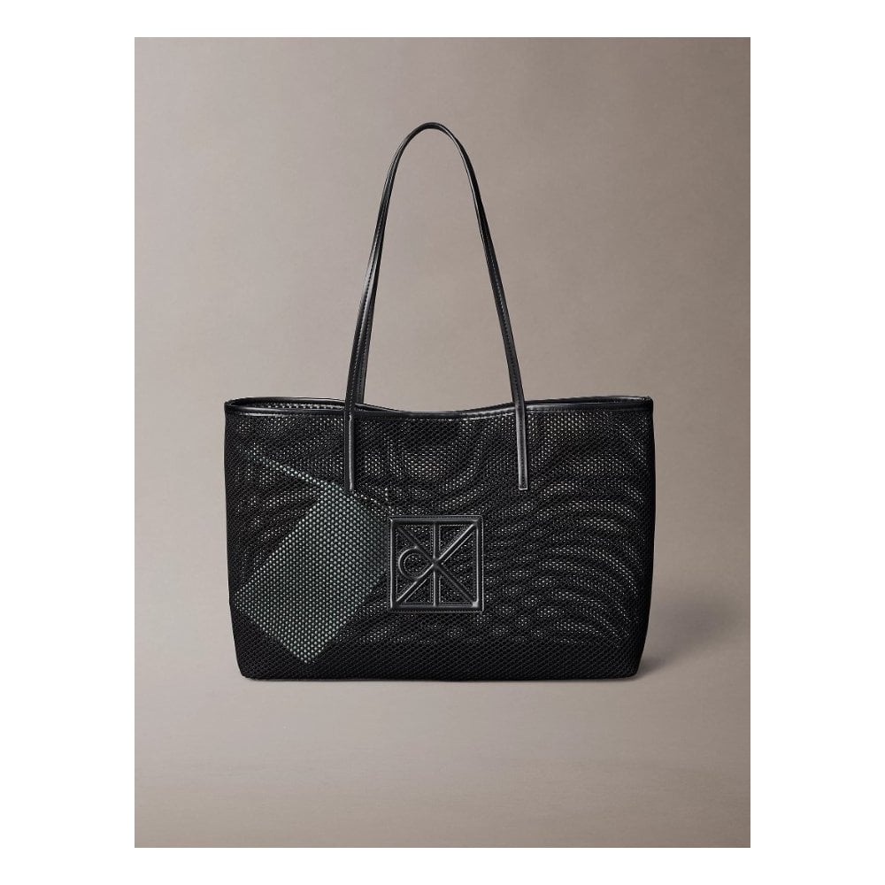 Emblem Logo Mesh Tote Bag