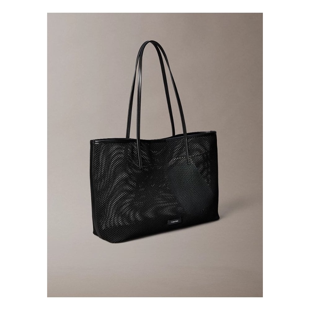 Emblem Logo Mesh Tote Bag