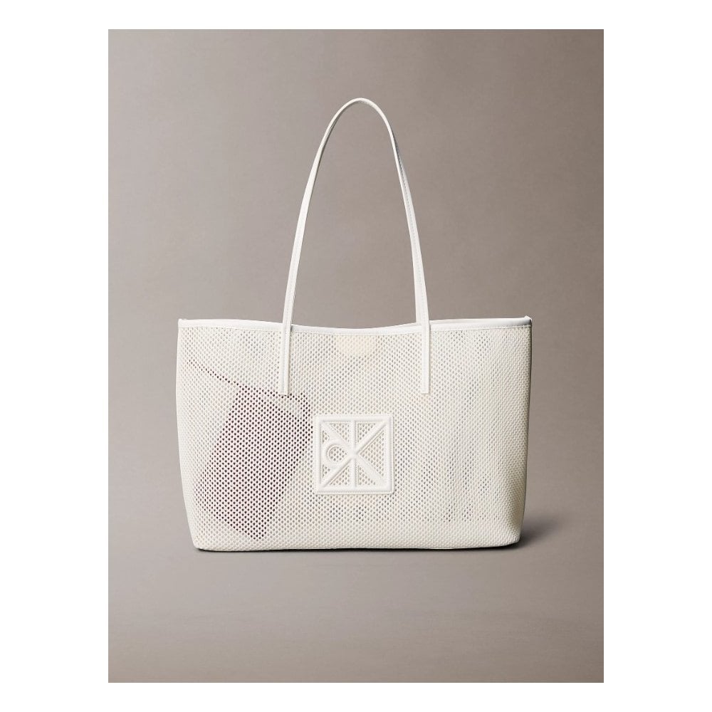 Emblem Logo Mesh Tote Bag