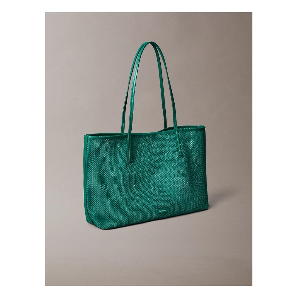 Emblem Logo Mesh Tote Bag
