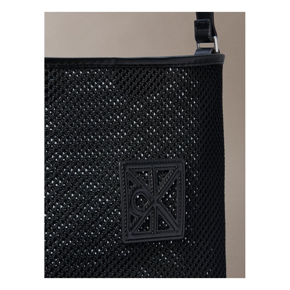 Emblem Logo Mesh Bucket Bag