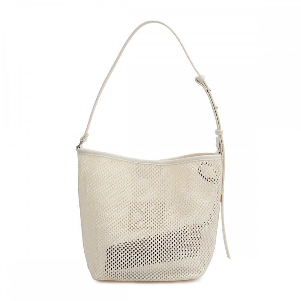 Emblem Logo Mesh Bucket Bag