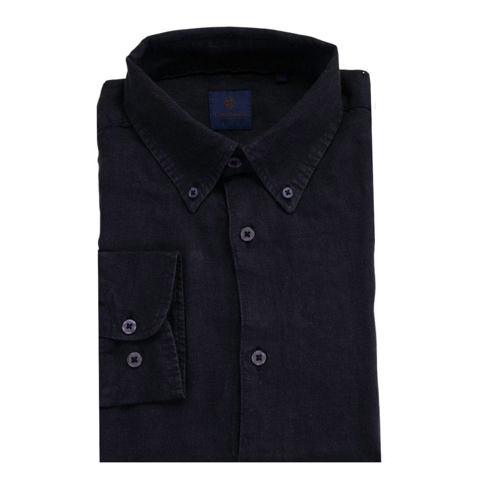 Garment Dyed Linen Button Down Shirt