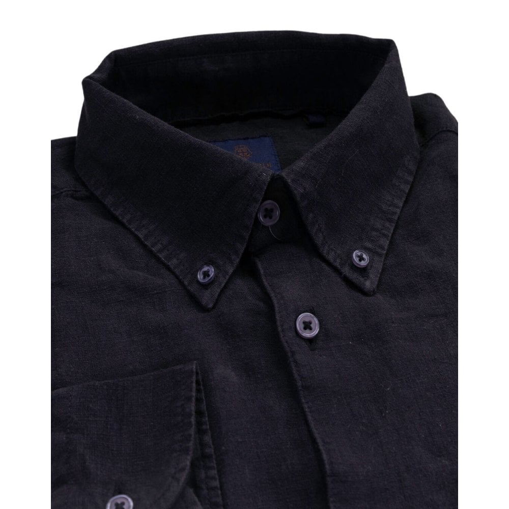 Garment Dyed Linen Button Down Shirt