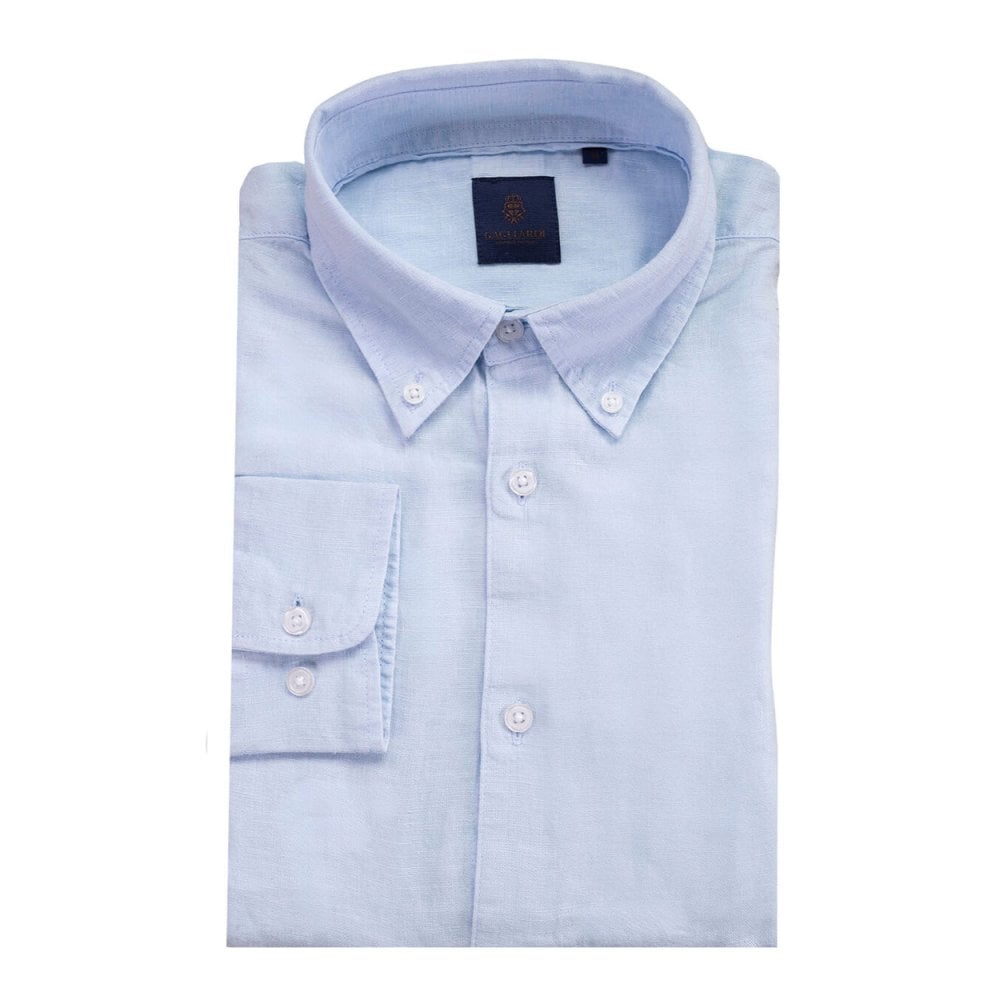 Garment Dyed Linen Button Down Shirt